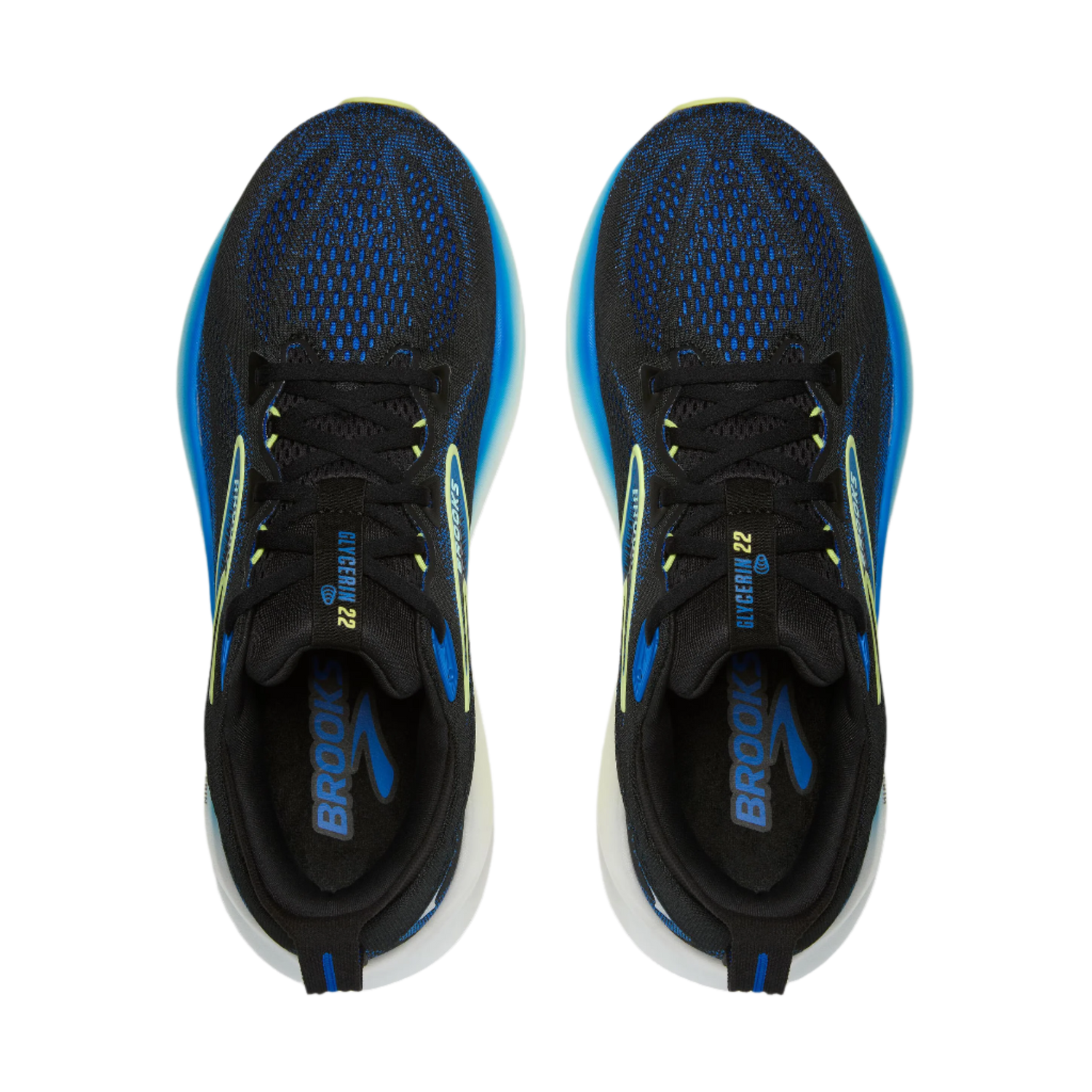 Men's Brooks Glycerin 22 Black/Cobalt/Neo Yellow
