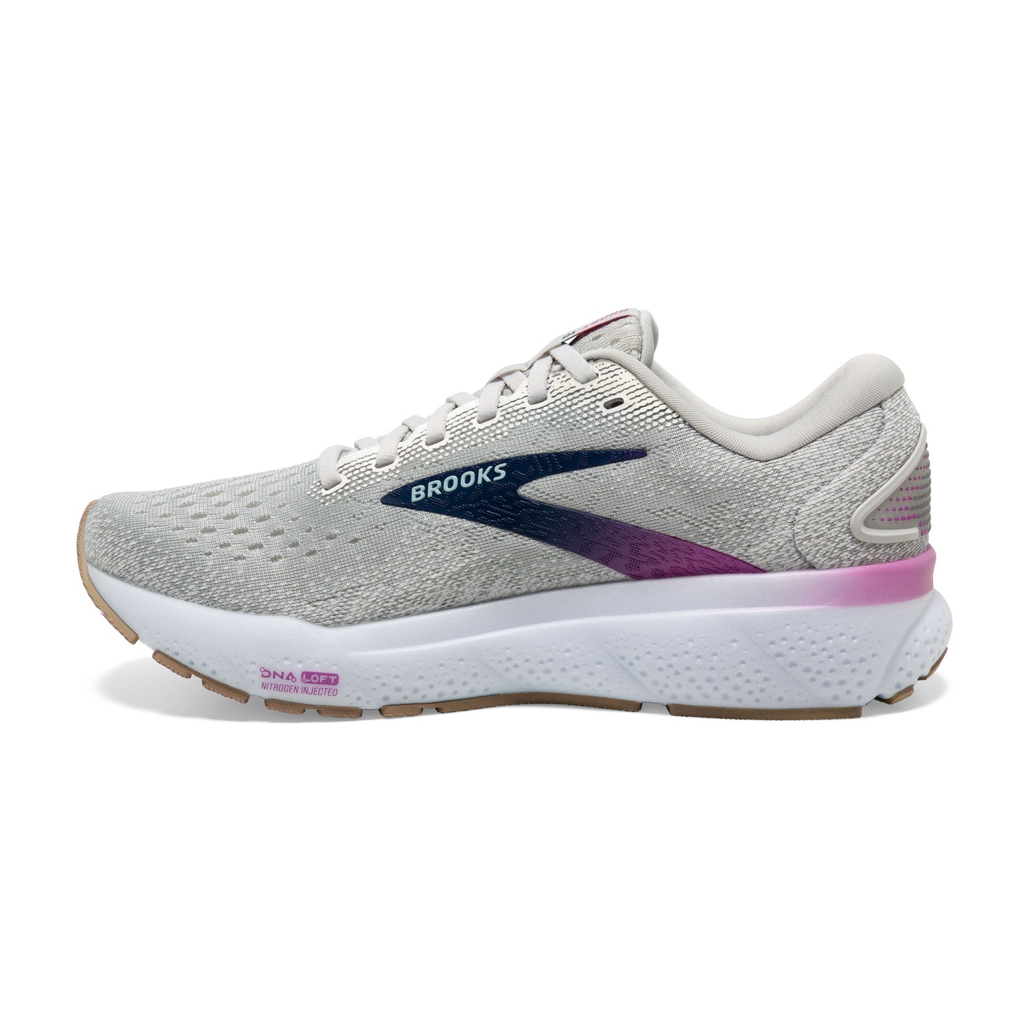 W Brooks Ghost 16 White/Grey/Estate Blue