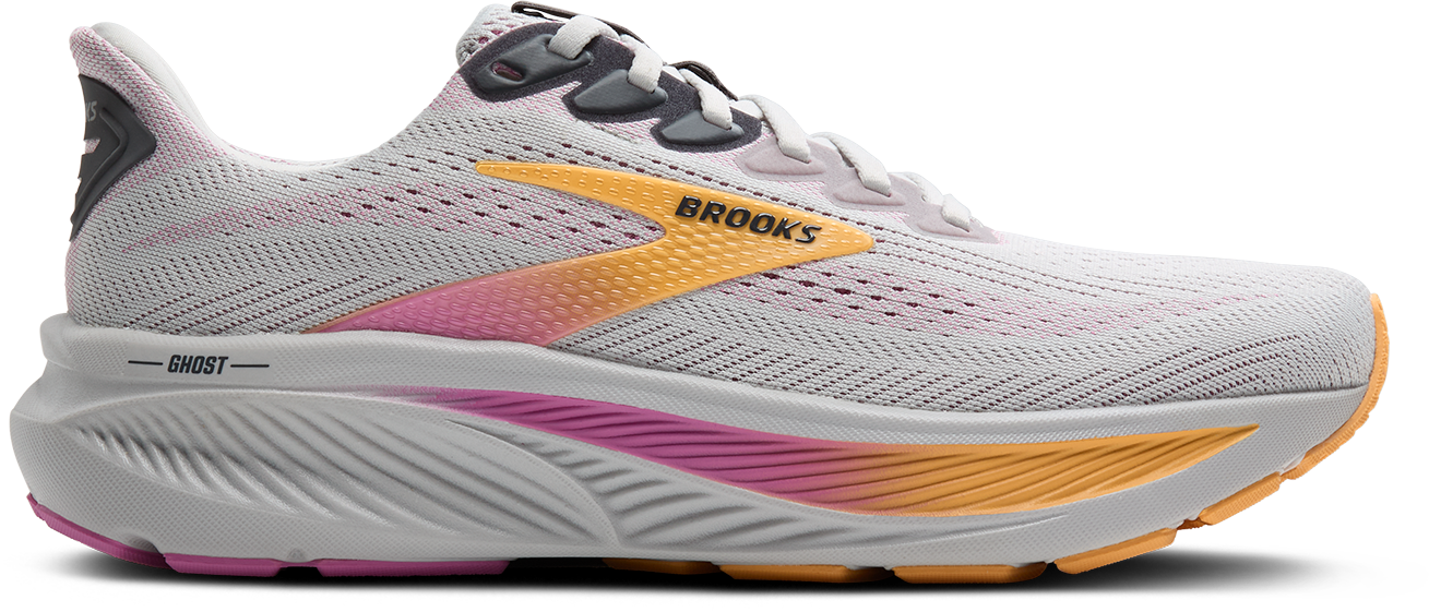 W Brooks Ghost 17 Oyster Apricot Pink