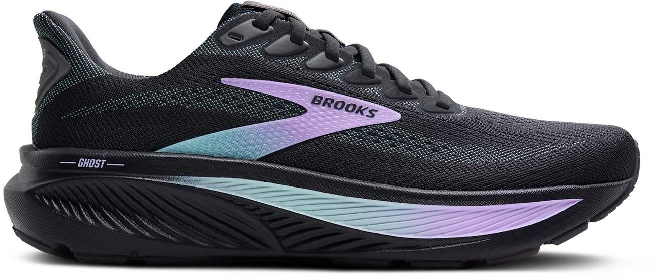 W Brooks Ghost 17 Grey Clearwater Purple