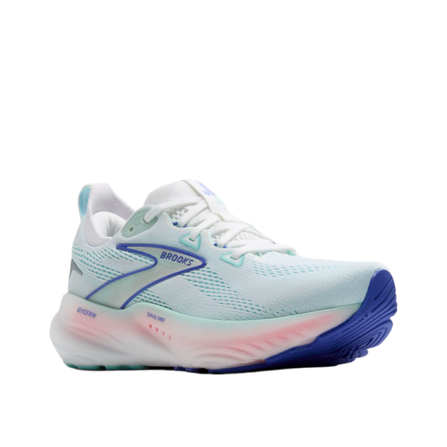 Women's Brooks Glycerin 22 White/Limpet Shell/Amparo Blue
