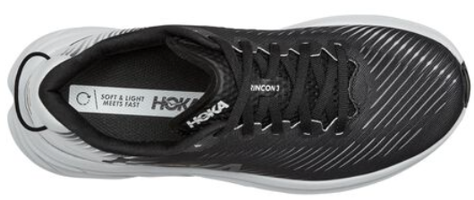 HOKA ONE ONE Rincon 3 Mens Shoes Size 10, Color: Black/White