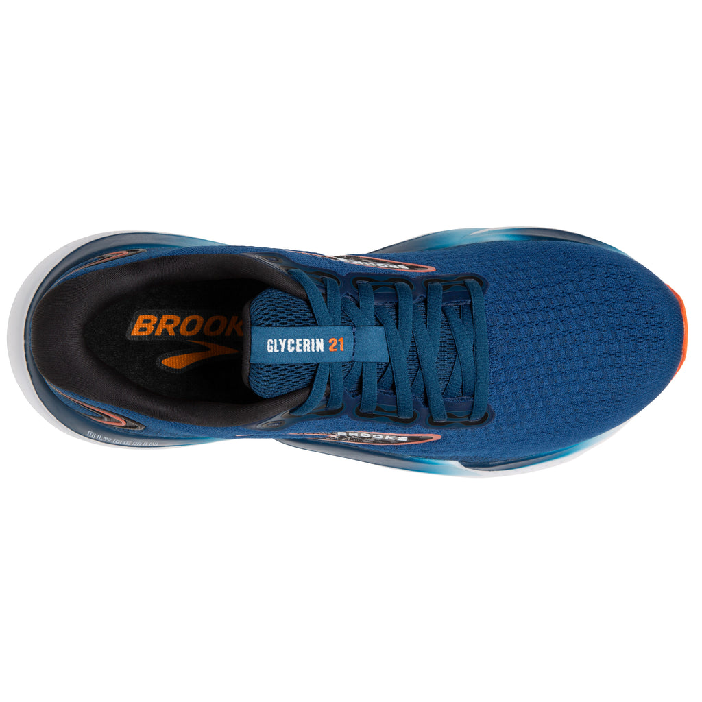 M Brooks Glycerin 21 Blue Opal/Black/Nasturtium – Frontrunners Footwear