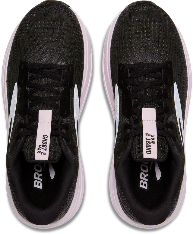W Brooks Ghost Max 2 Black/White/Orchid Ice