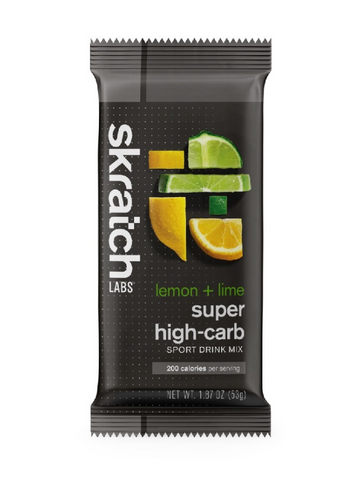 Skratch Super-High Carb Drink Mix, Singles,  Lemon Lime