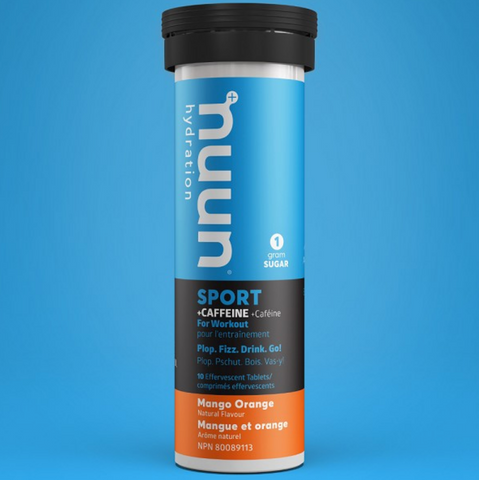 Nuun Sport With Caffeine, Mango/Orange, Tube