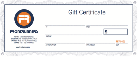 Frontrunners Gift Certificate